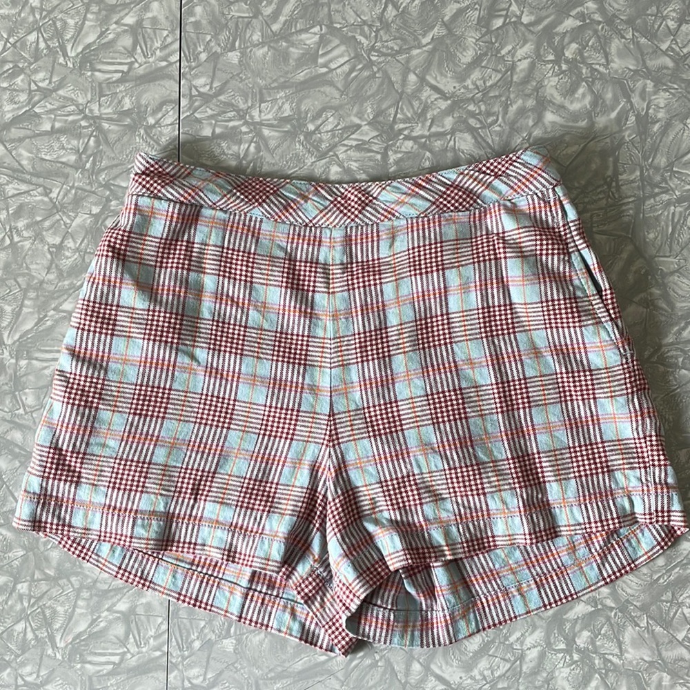 Maeve Anthropologie plaid shorts